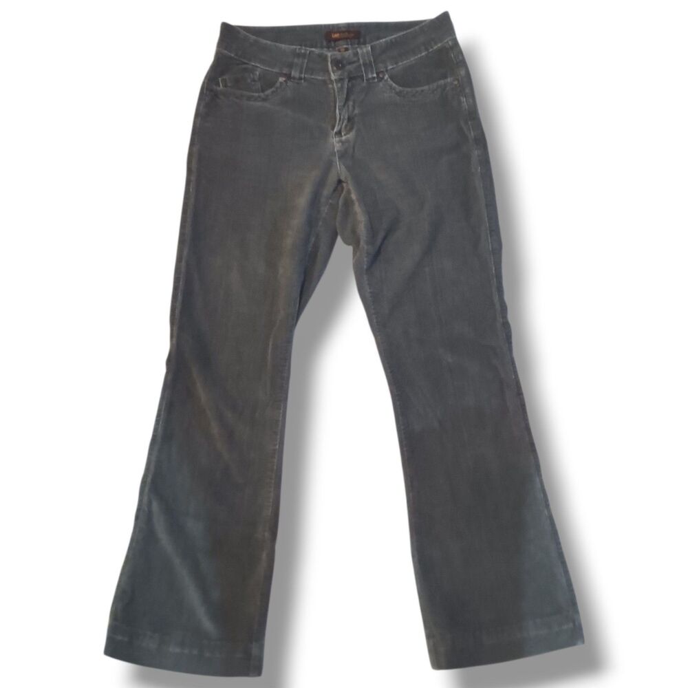 Vintage Lee One True Fit Corduroy Bootcut Pants-Size 8M-Forest Green-Pockets-Y2K